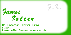 fanni kolter business card